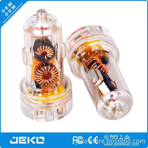 Clear plastic QC 3.0 car charger transparent car charger visiable quality
